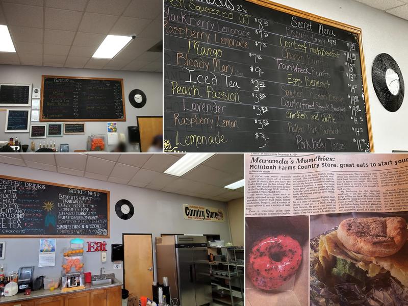 McIntosh Farm Country Store Menu