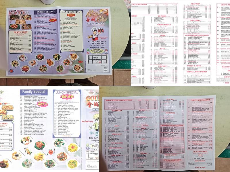 Golden City - No Delivery Menu