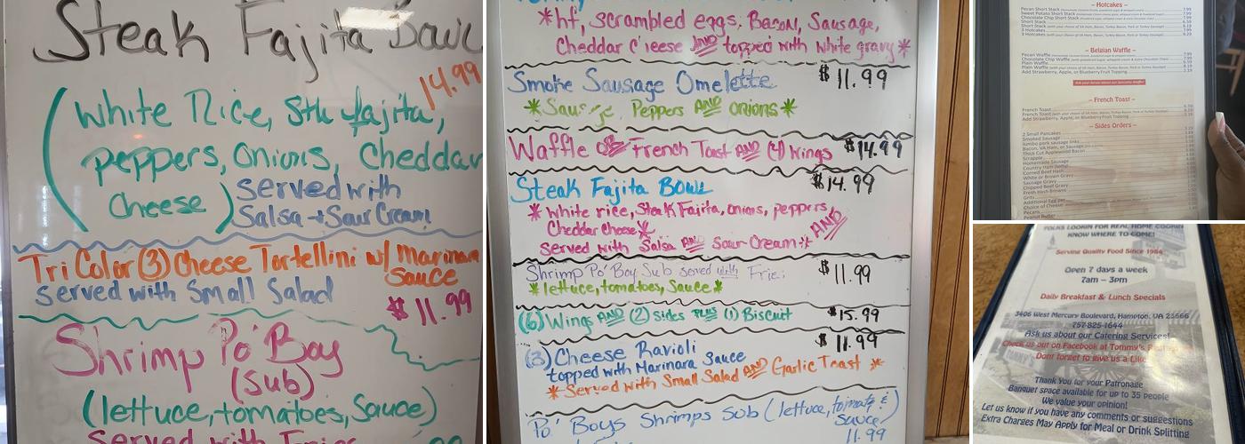 Tommy's Restaurant Menu