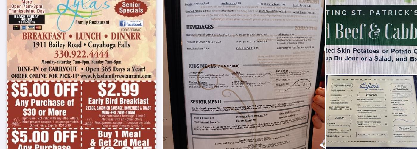 Lyla's Family Restaurant Menu