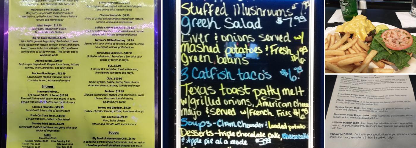 Cap'n Ron's Menu
