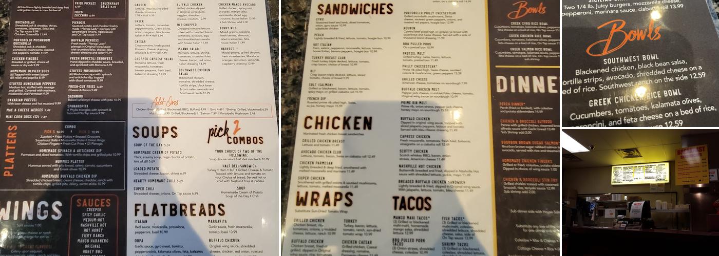 On Tap Cuyahoga Falls Menu