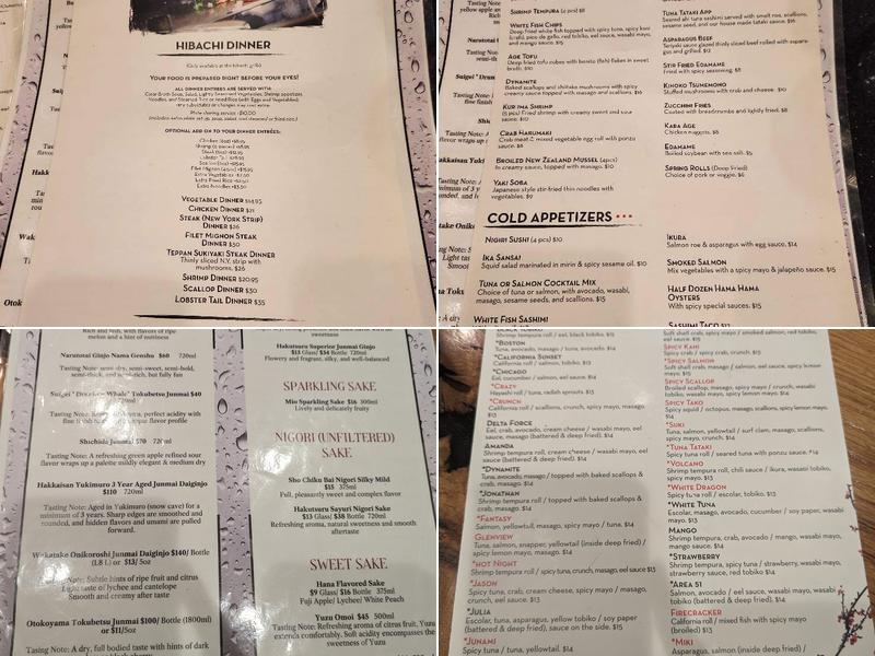 Hayashi Sushi & Grill Menu