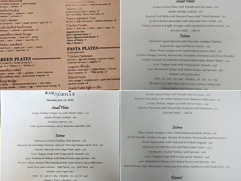 Freudy's Bar and Grille Menu