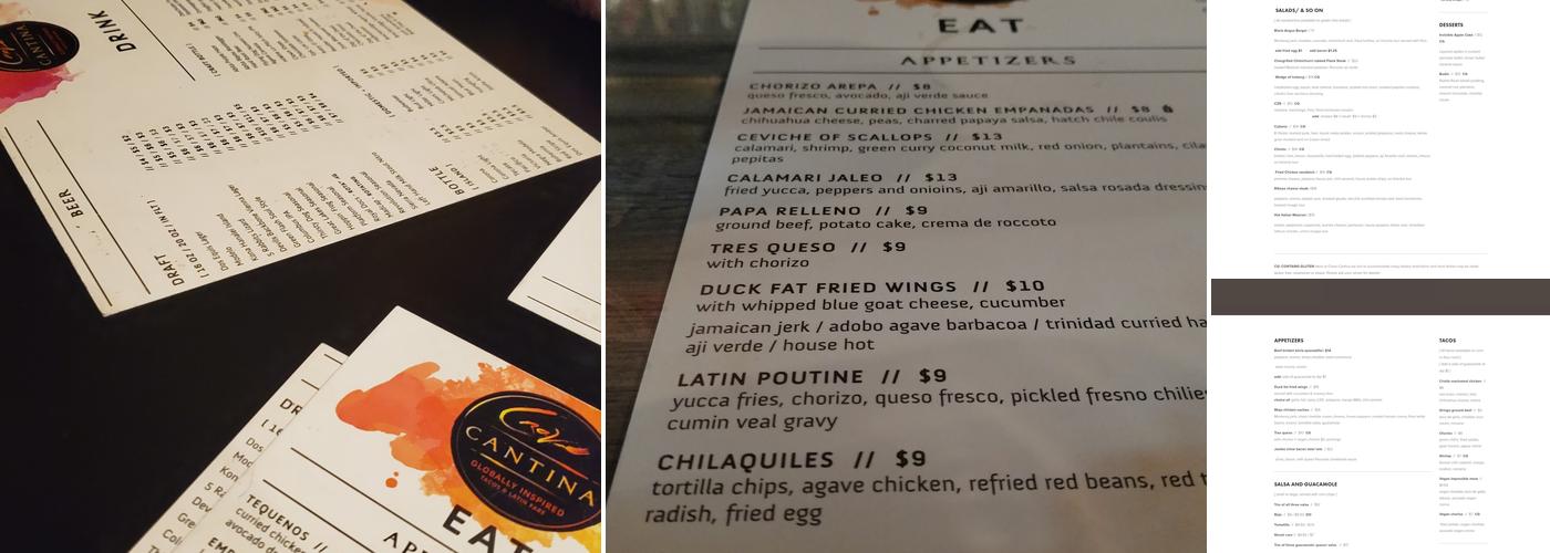 Crave Cantina Menu