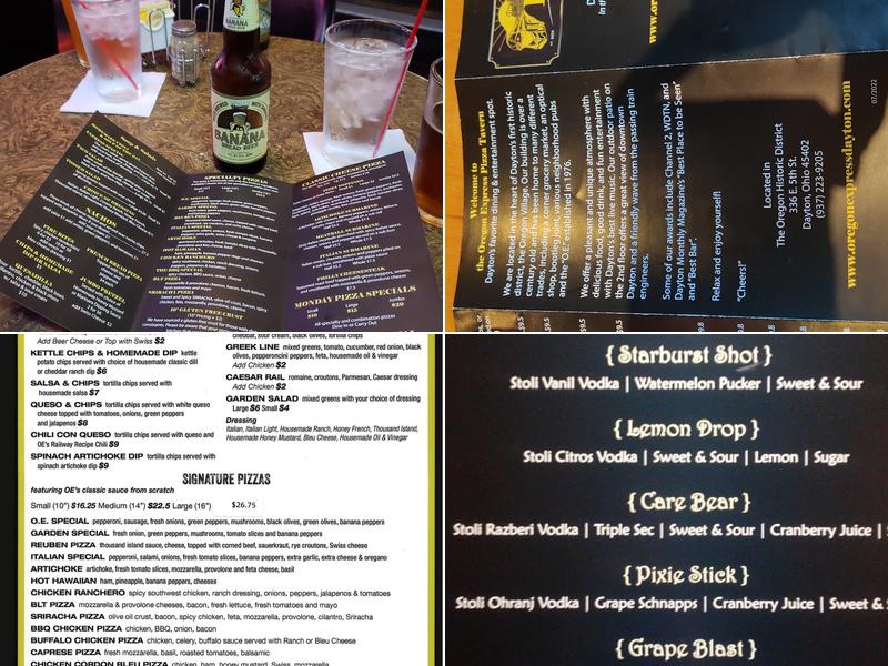 Oregon Express Menu