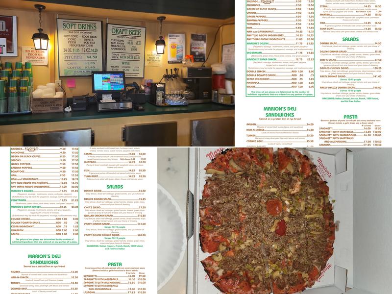 Marion's Piazza Menu