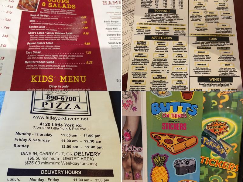 Little York Tavern & Pizza Menu