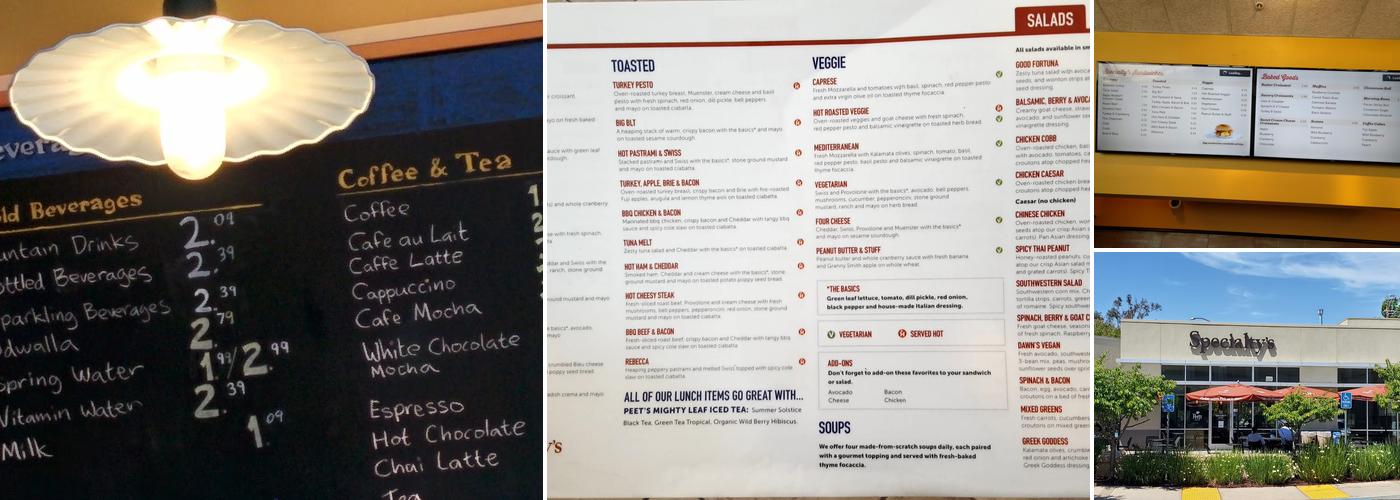 Specialty's Café & Bakery Menu