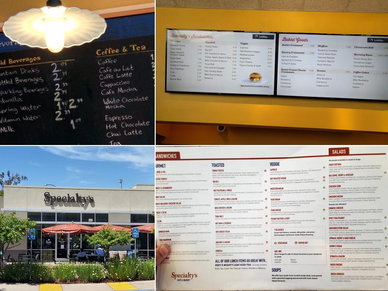 Specialty's Café & Bakery Menu