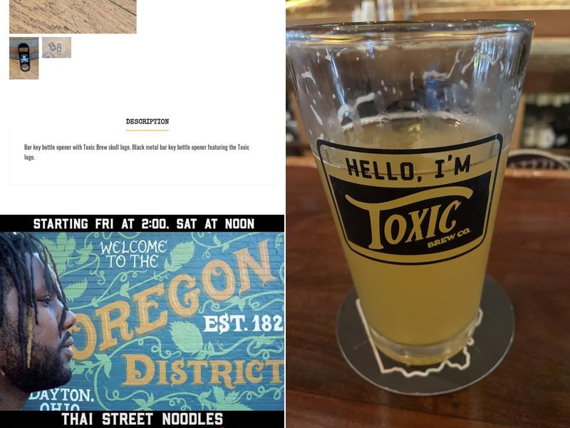 Toxic Brew Company Menu