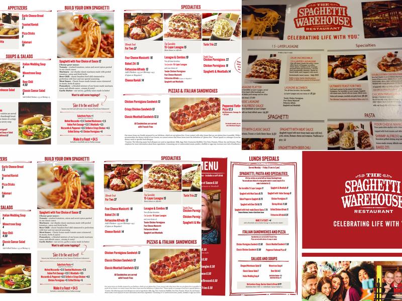 Spaghetti Warehouse Menu