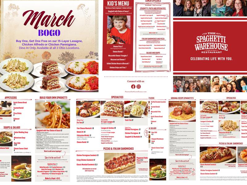 Spaghetti Warehouse Menu