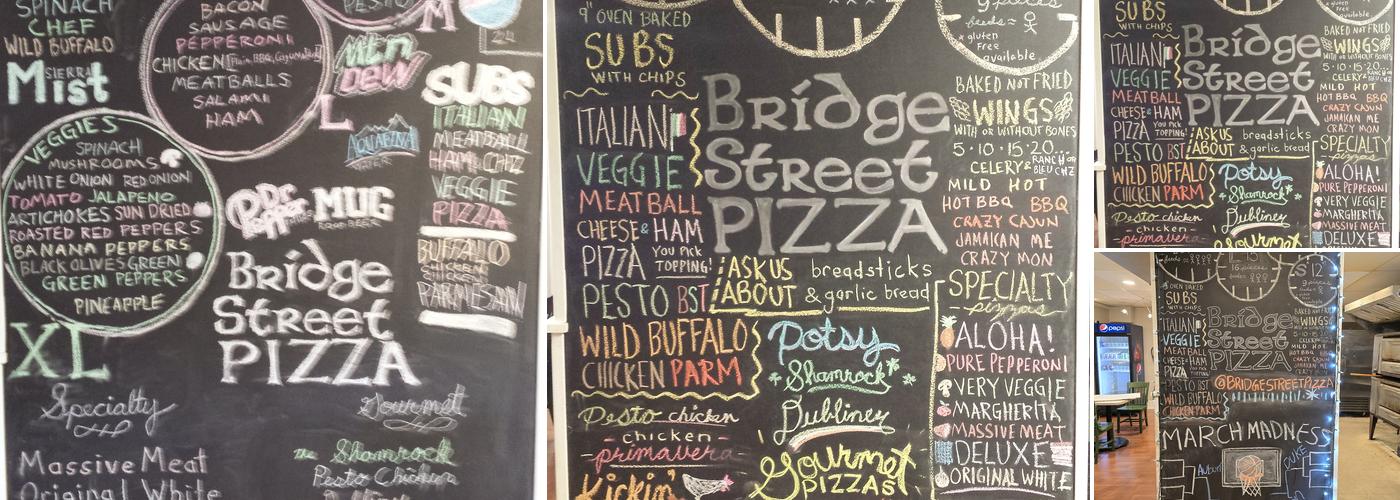 Bridge Street Pizza Menu