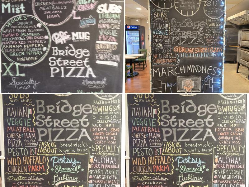 Bridge Street Pizza Menu