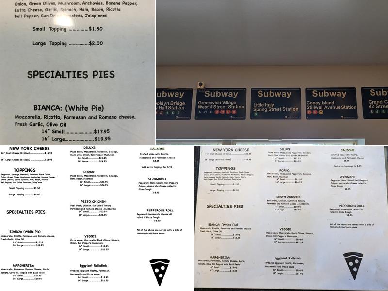 Brooklyn Pizza Menu