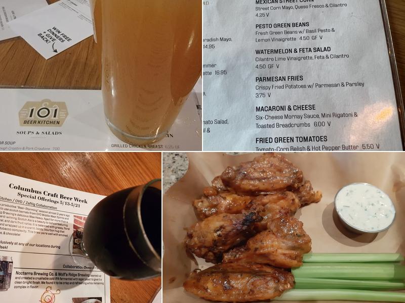 101 Craft Kitchen Menu