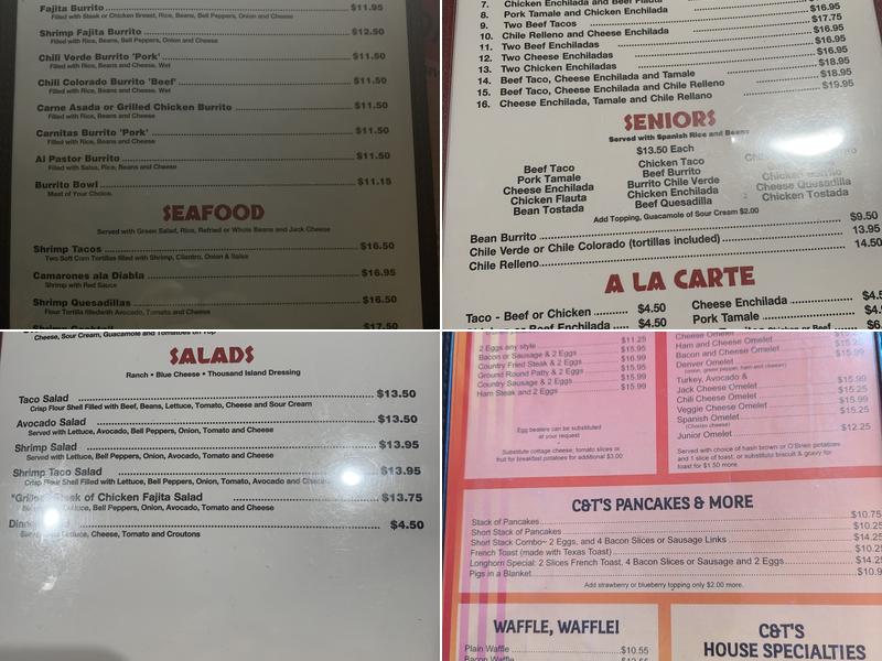 C&T's Restaurant LLC Menu