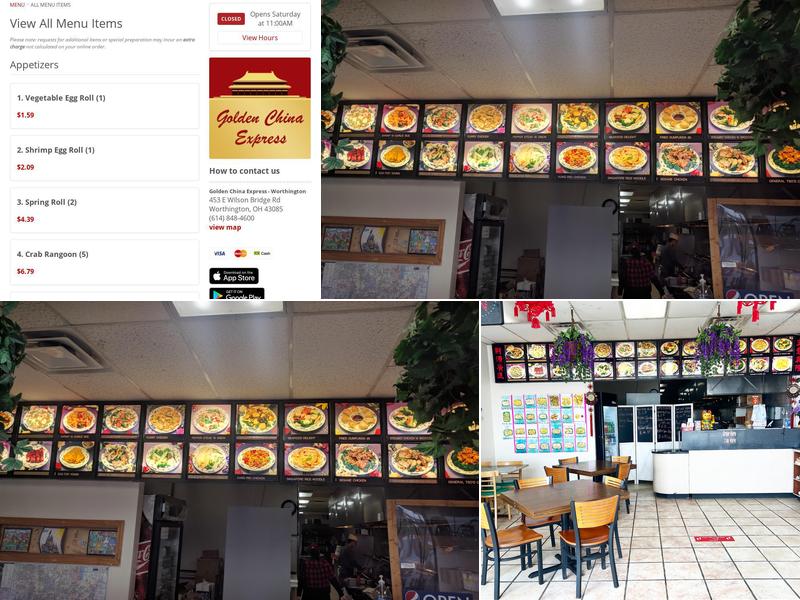 Golden China Express Menu