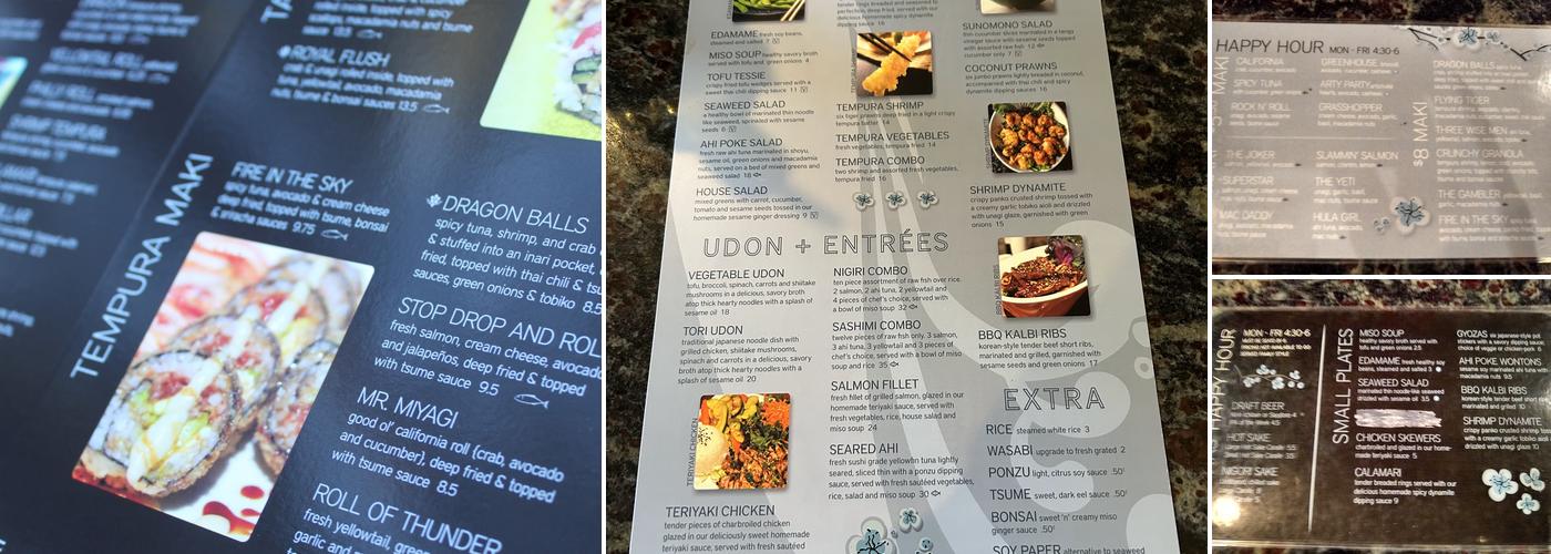 Off The Hook Sushi Menu