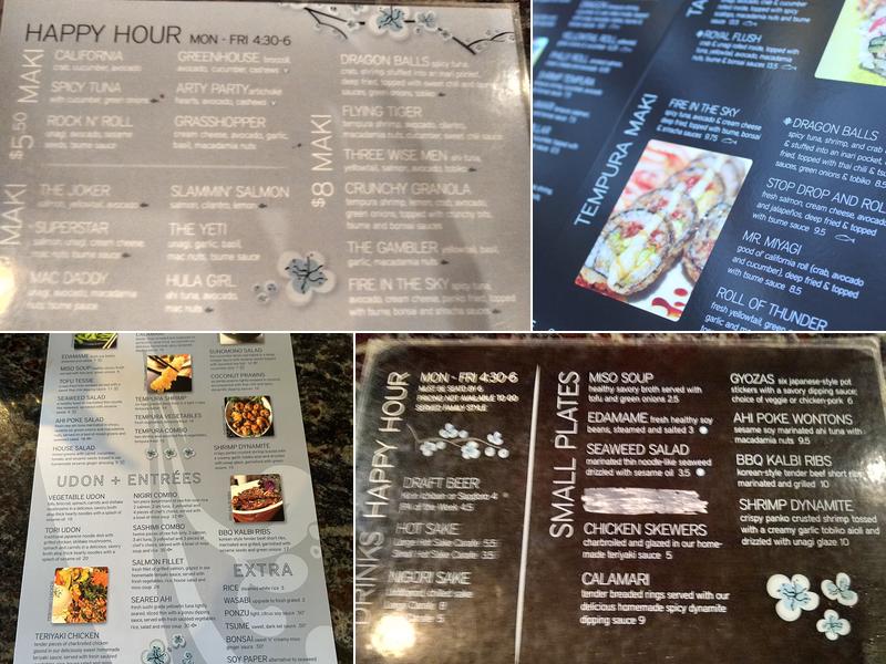 Off The Hook Sushi Menu