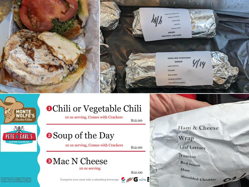 Monte Wolfe's Mountain Kitchen Menu