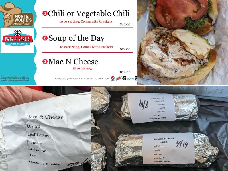 Monte Wolfe's Mountain Kitchen Menu