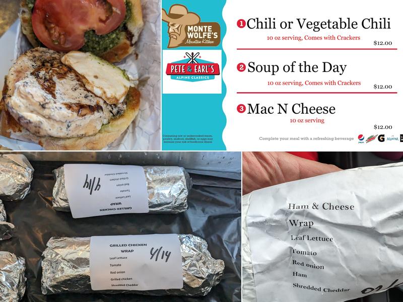 Monte Wolfe's Mountain Kitchen Menu