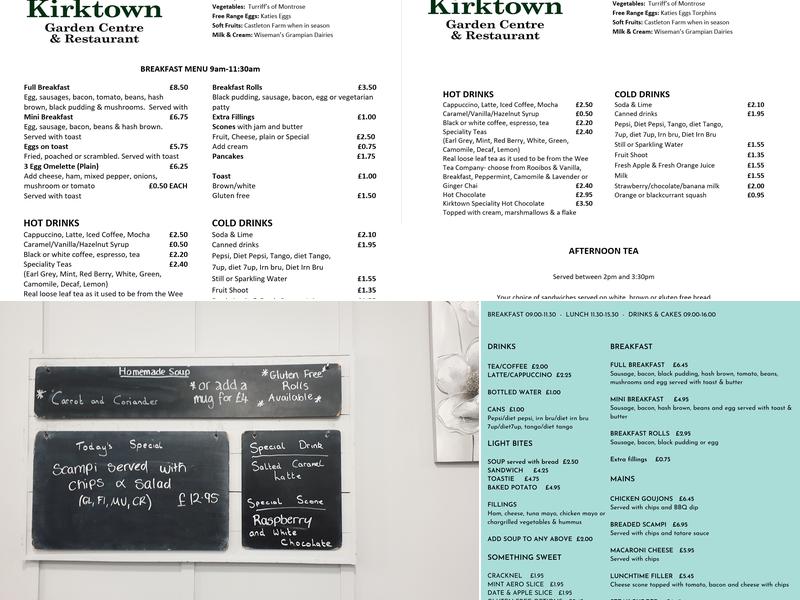 Kirktown Restaurant Menu