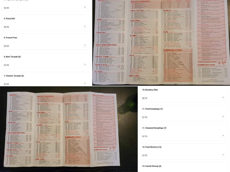 Panda Chinese Restaurant Menu