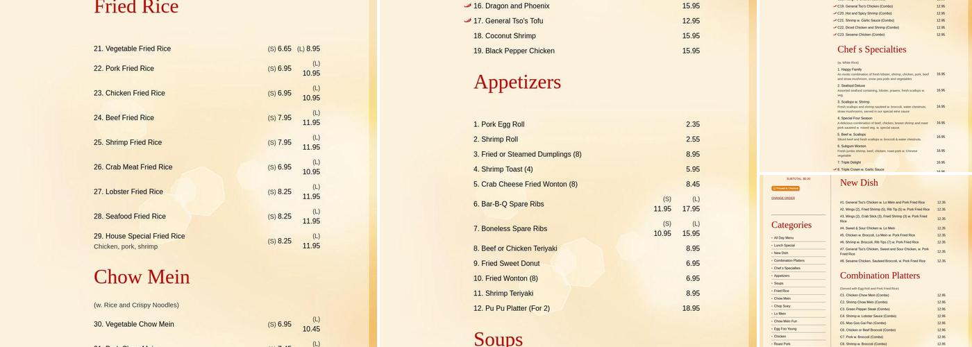 Great Wall Menu