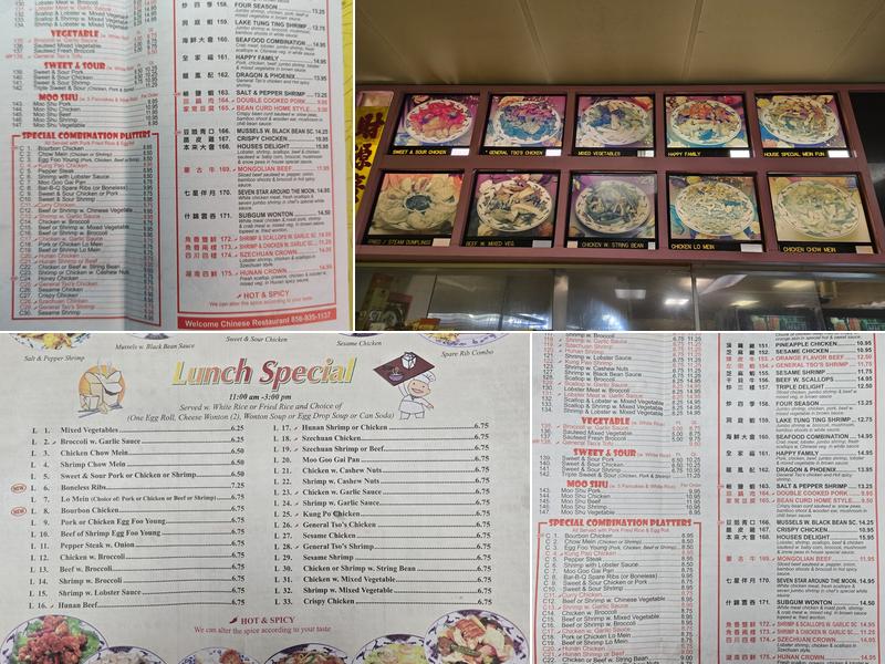 Welcome Chinese Restaurant Menu