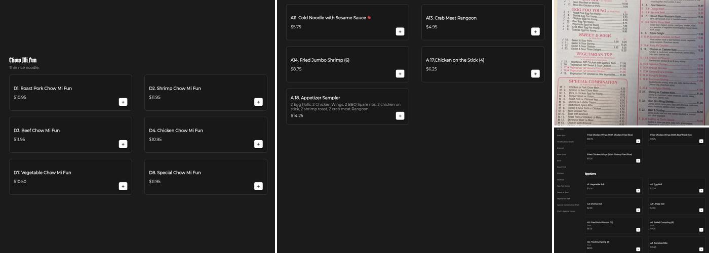 China Garden Restaurant Menu