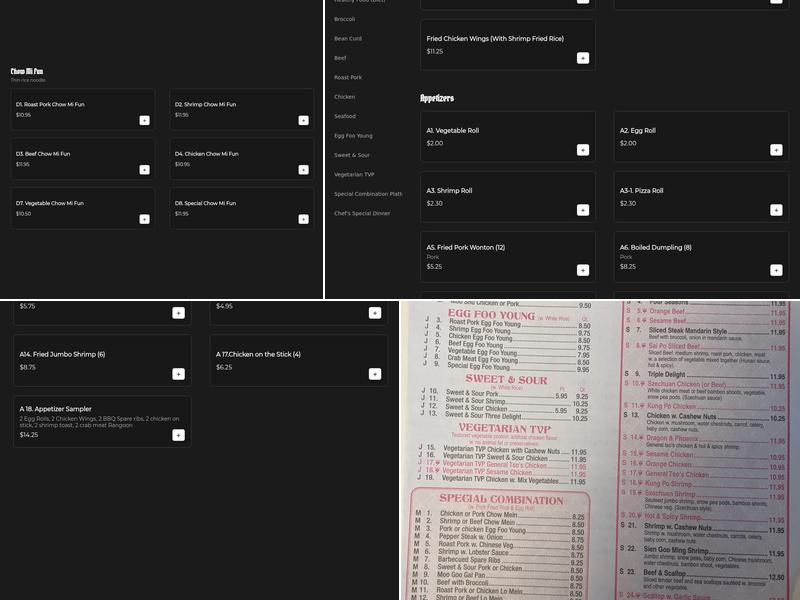 China Garden Restaurant Menu