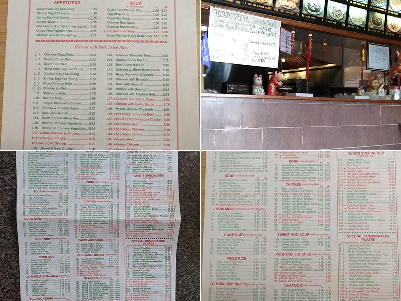 Joy Garden Chinese Restaurant Menu