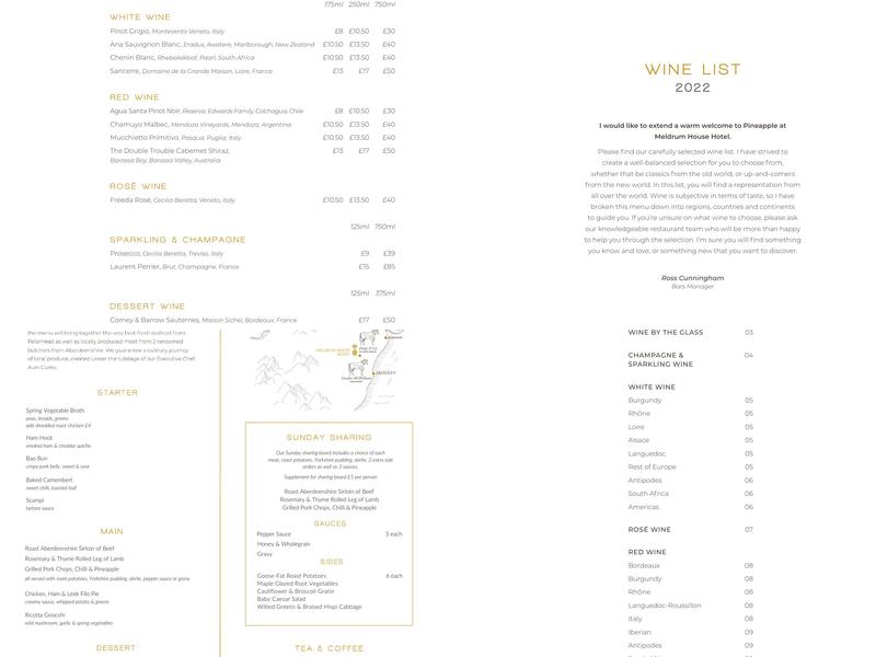 Pineapple Grill & Seafood Menu