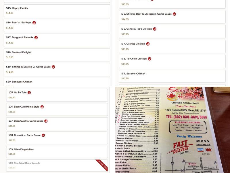 Szechuan Hot Wok Menu