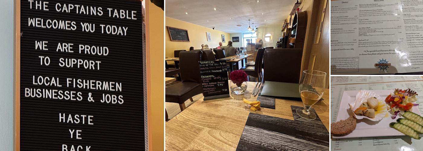 The Captain's Table Menu