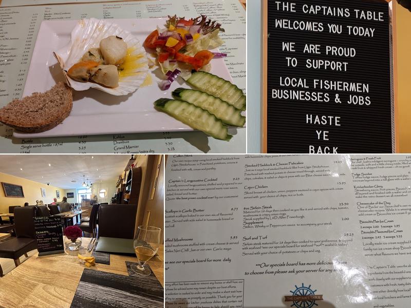 The Captain's Table Menu