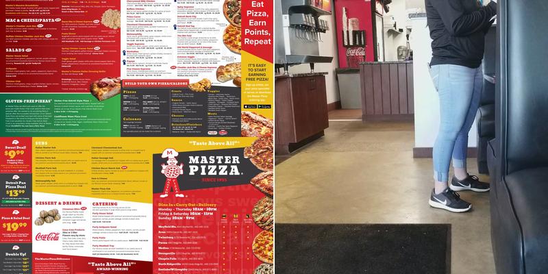 Master Pizza Menu