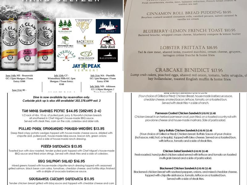 The Grille at Back Creek Menu