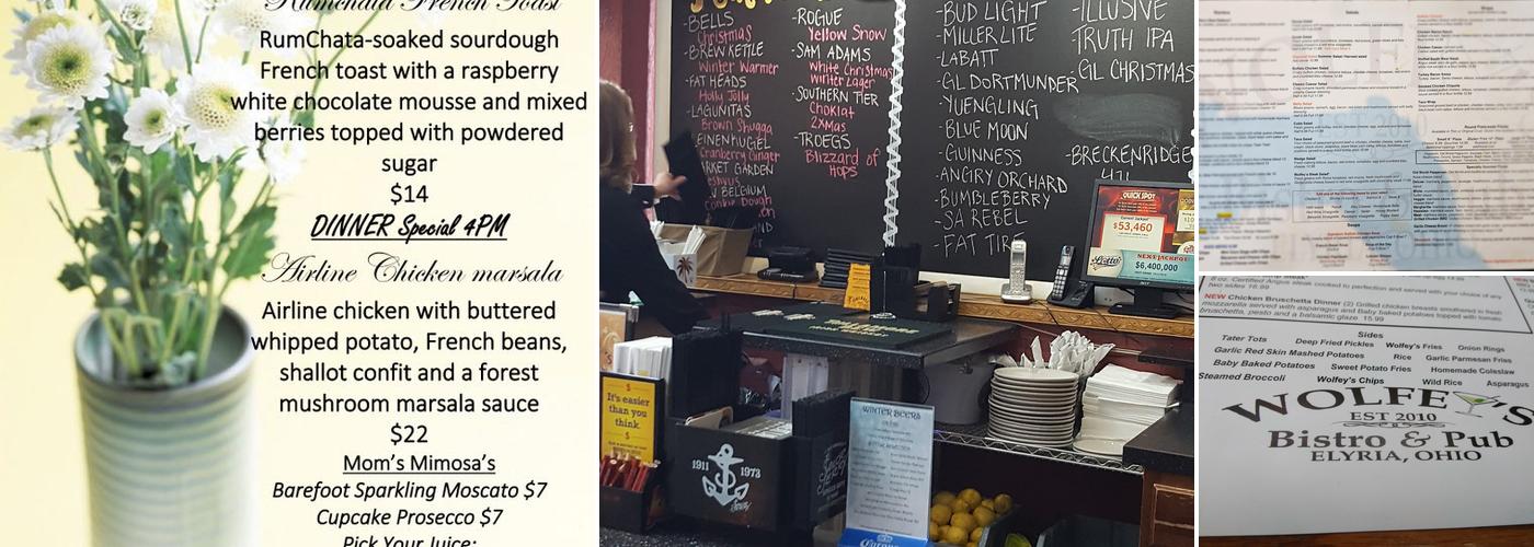 Wolfey's Bistro & Pub Menu