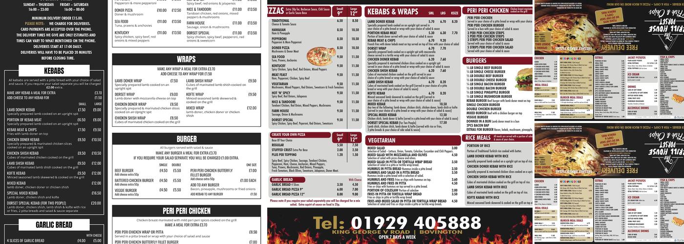 Dorset Grill House Fish & Chips Menu