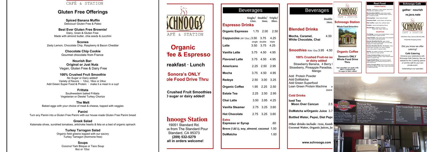 Schnoogs Station Menu