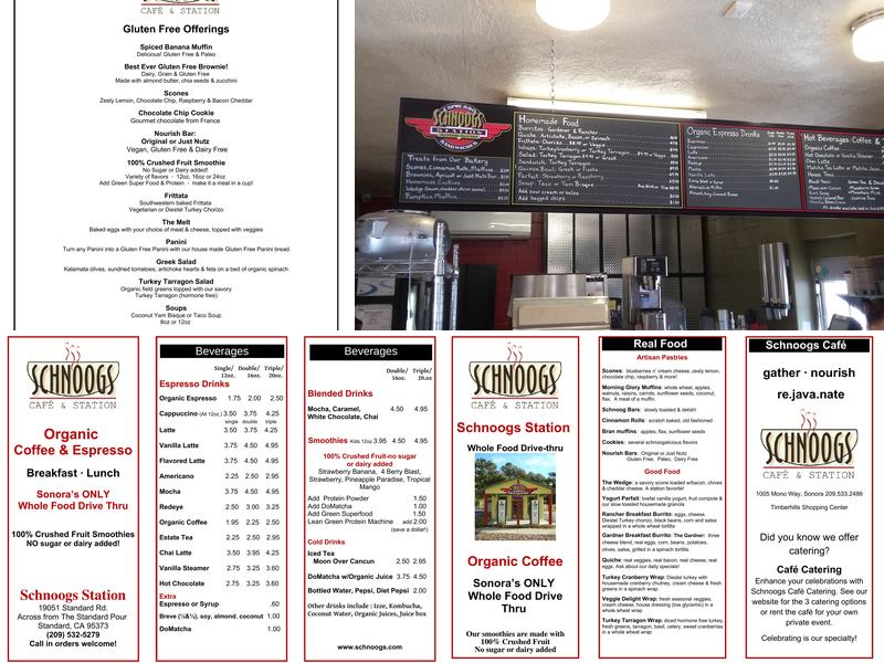 Schnoogs Station Menu