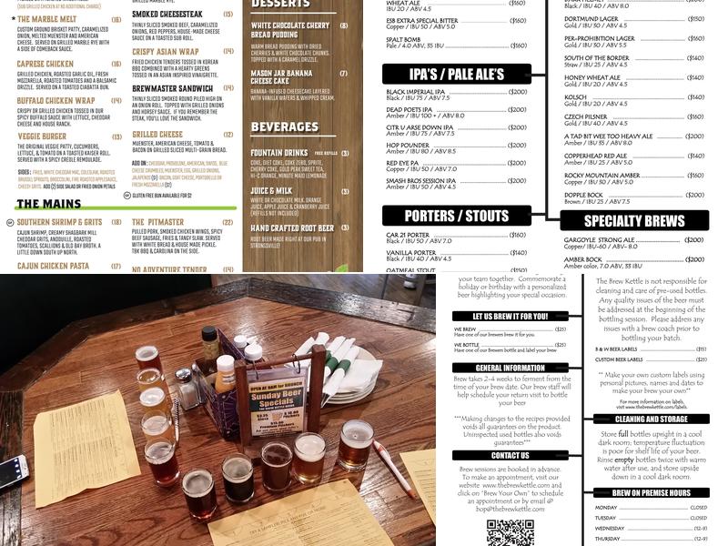 The Brew Kettle Amherst Menu