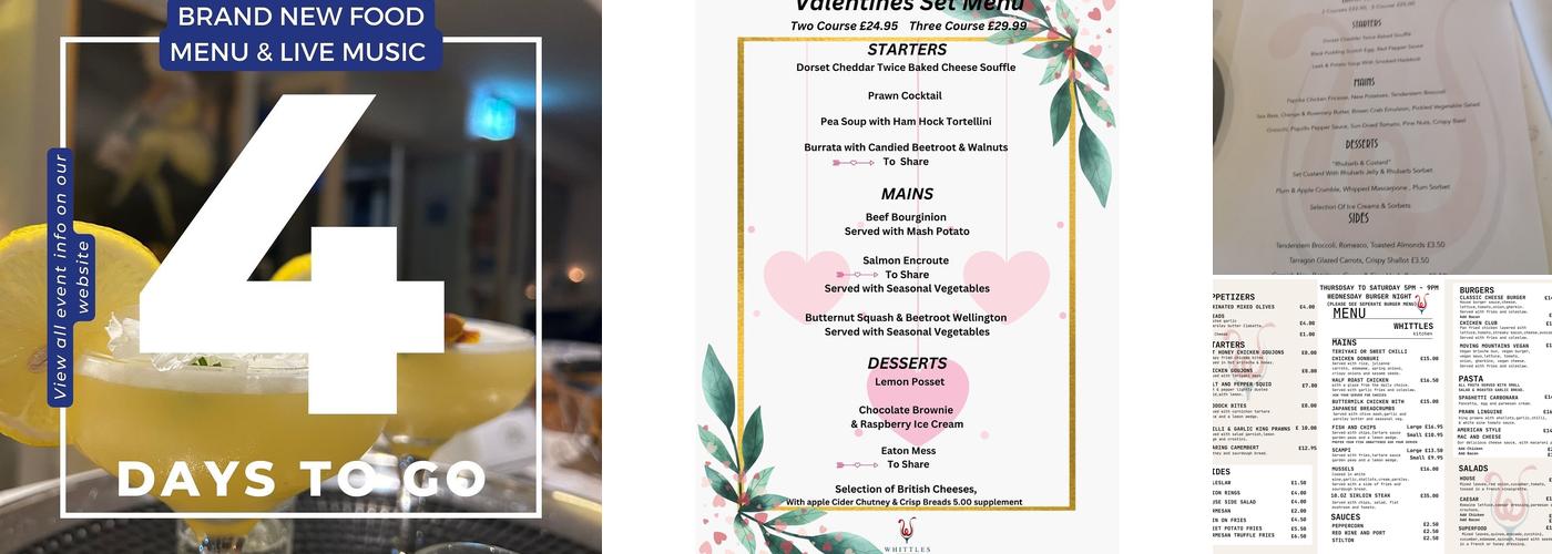 Whittles Coffee Shop & Bar Menu