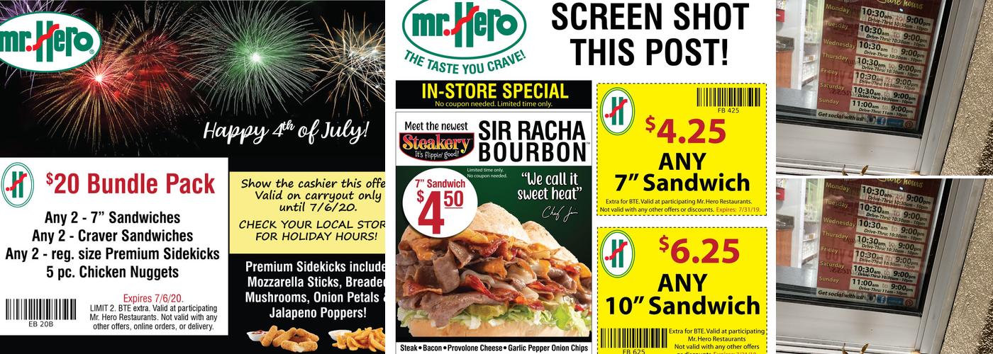 Mr. Hero Menu