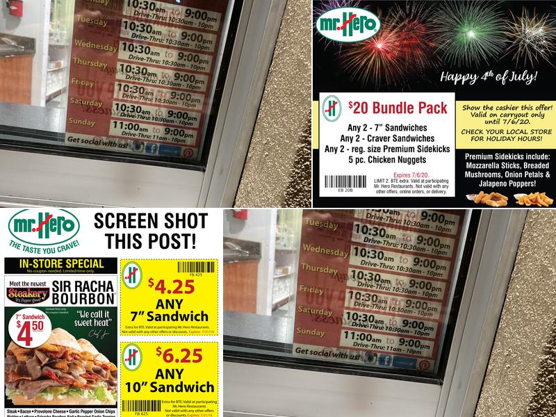 Mr. Hero Menu