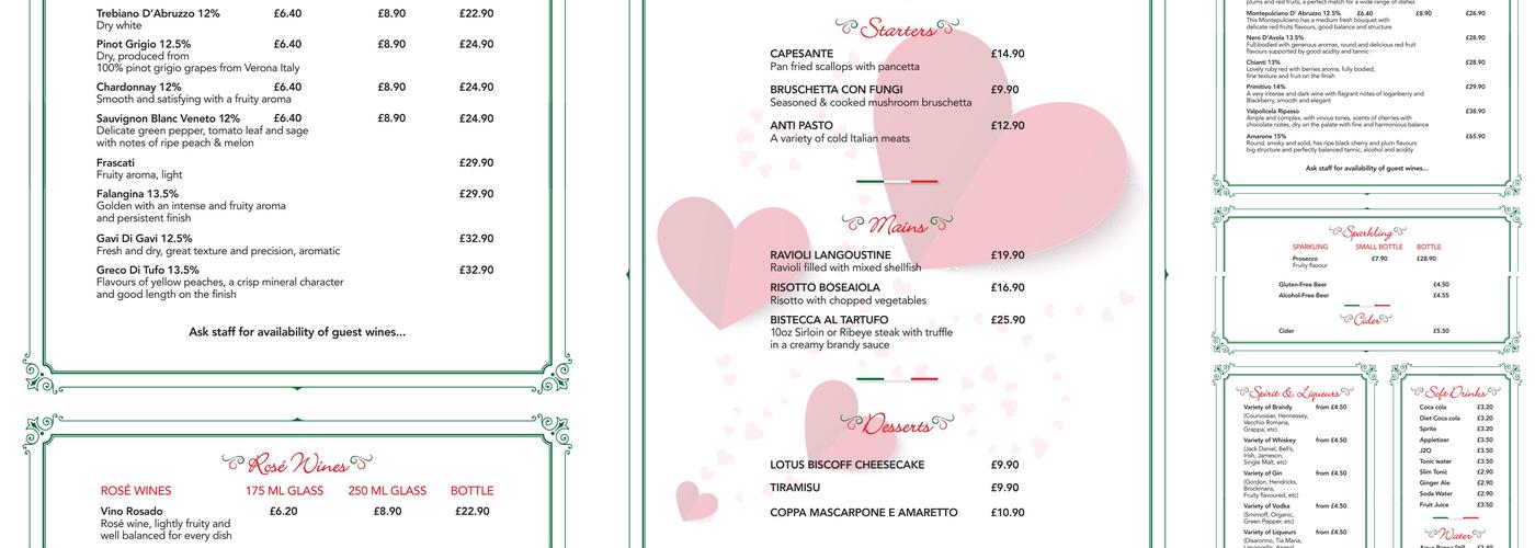 San Tonino Restaurant Menu